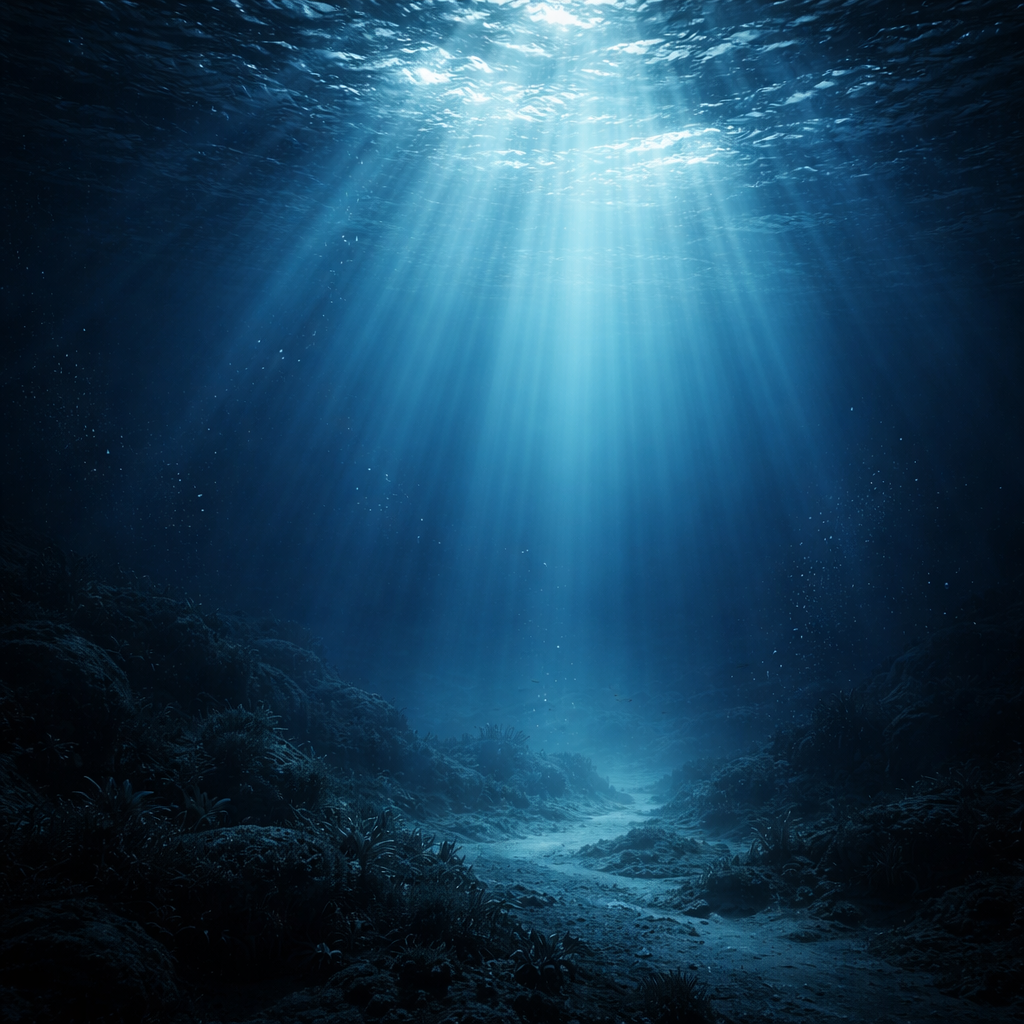 ocean, underwater AI image. created with dalle. tagged ocean, underwater