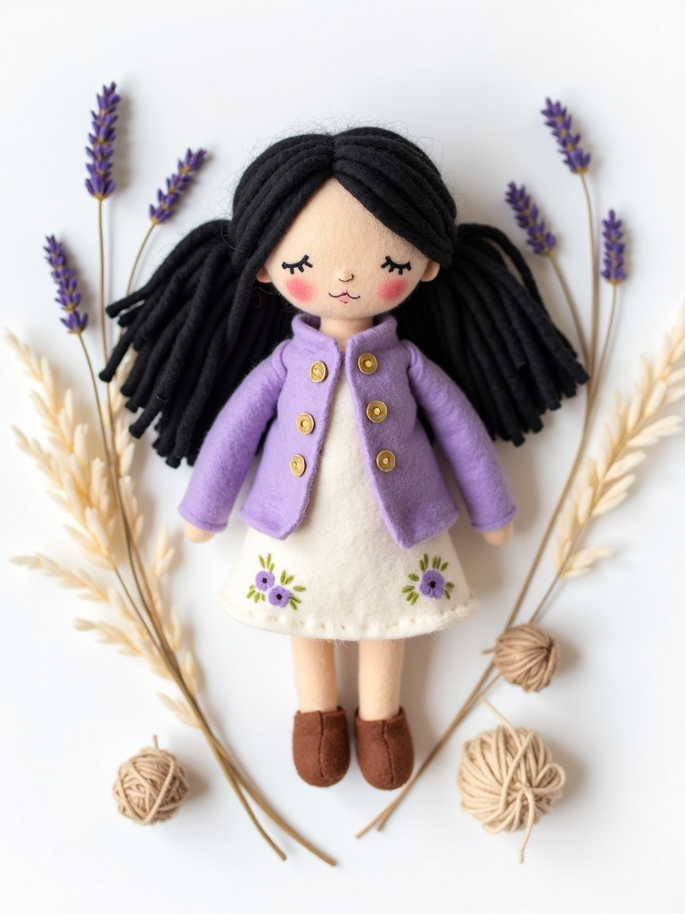 Felt Doll with Lavender