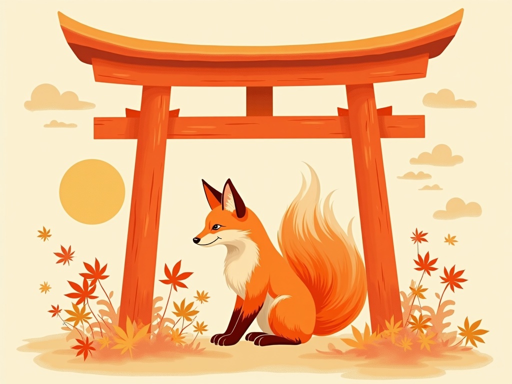 Kitsune Fox Spirit Ukiyo-e