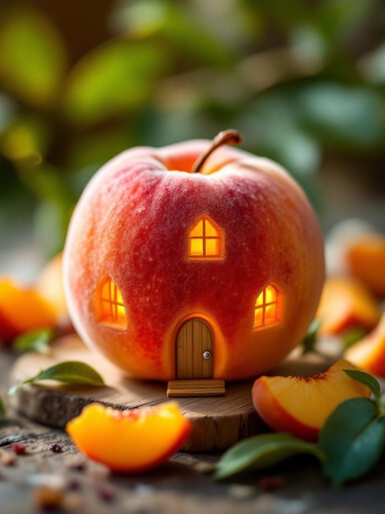 Miniature Peach House