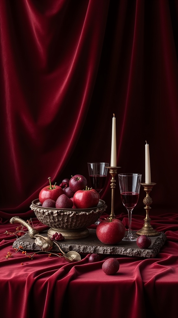 Red Baroque Still Life