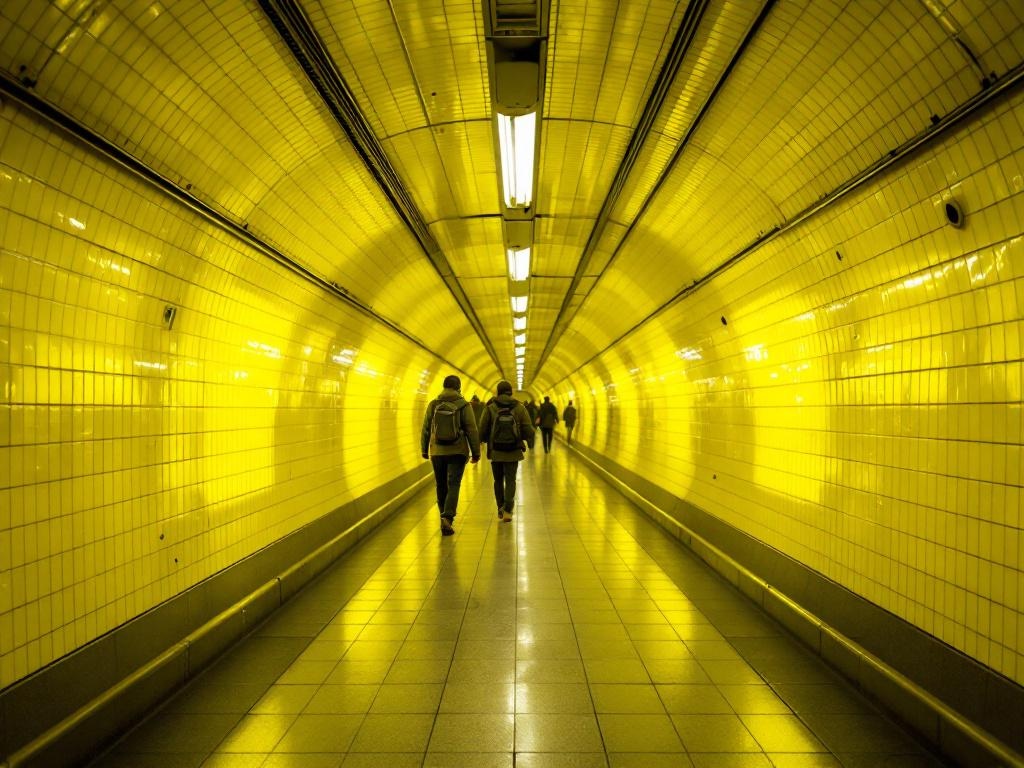 Yellow Glowing Tunnel