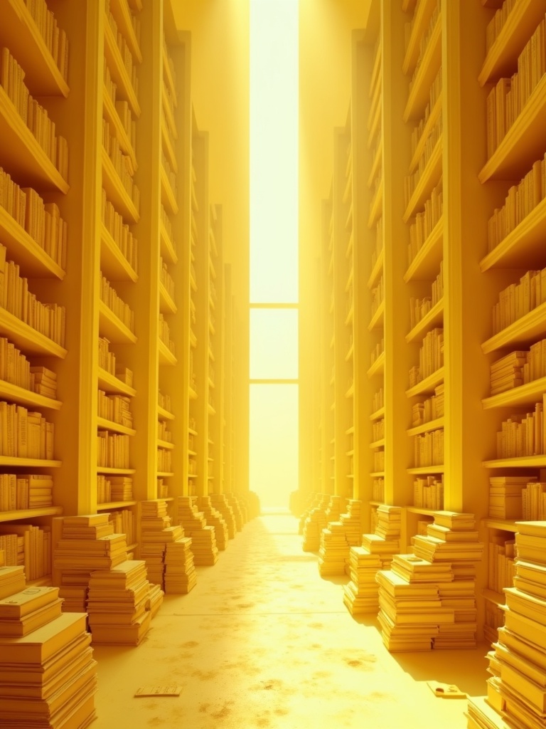 Yellow Library in Violet Dust
